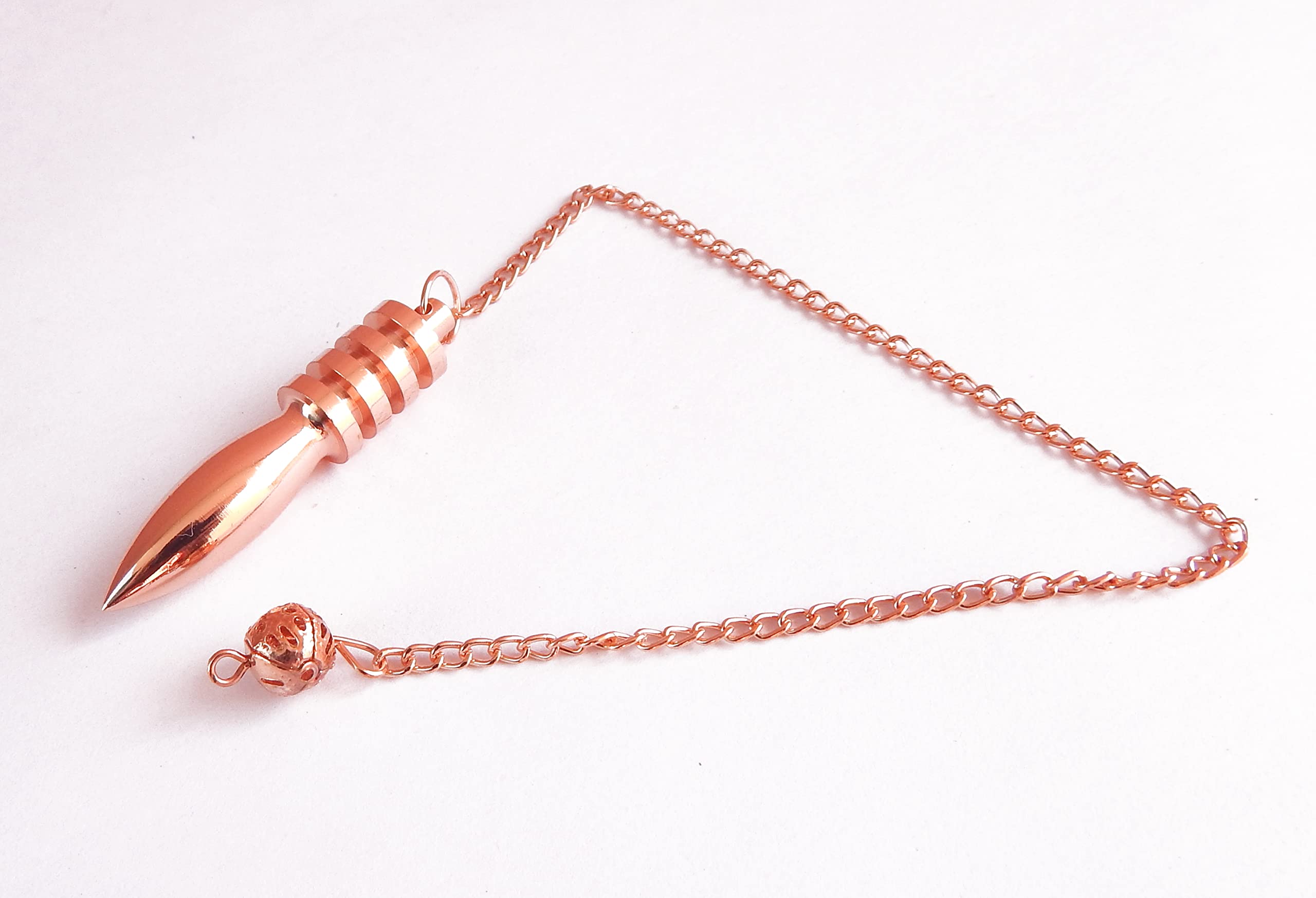 Myhealingworld 4 Ring Copper Metal Egyptian Healing Reiki Dowsing Metaphysical Pendulum.