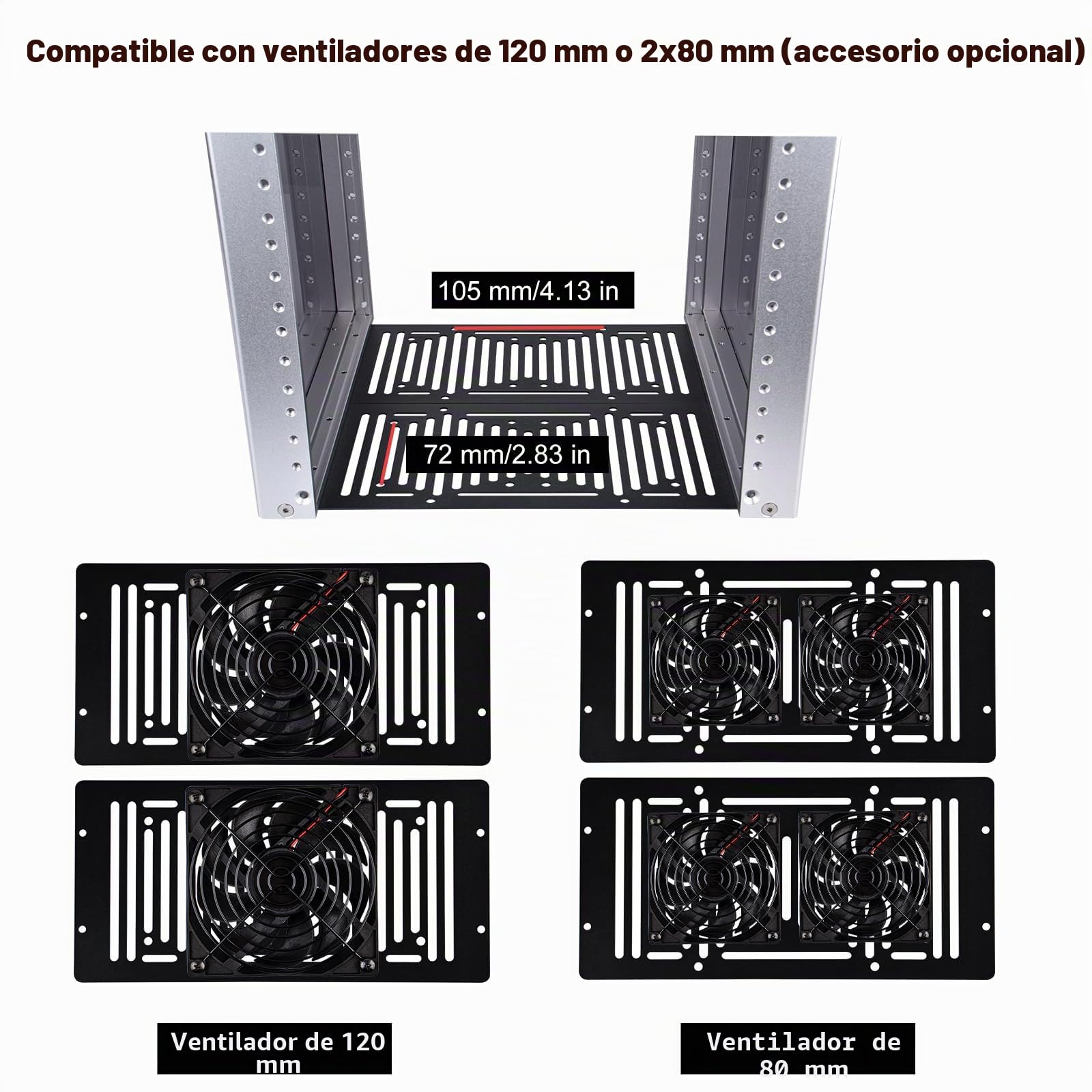 GeeekPi DeskPi RackMate T0 Plus - Armario para servidores (4U, 10 Pulgadas, 260 mm de Profundidad, con Estante y Placa ciega, para NAS, AV y Redes (Plata)