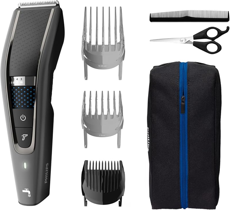 Cortapelos Serie 7000, Cortapelos Lavable con Tecnología DualCut y 6 accesorios, HC7650/14