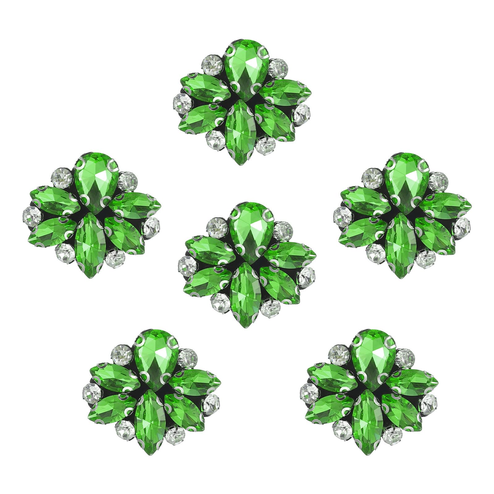 Strass à coudre et perles en cristal de verre sur écussons faits à la main pour vêtements