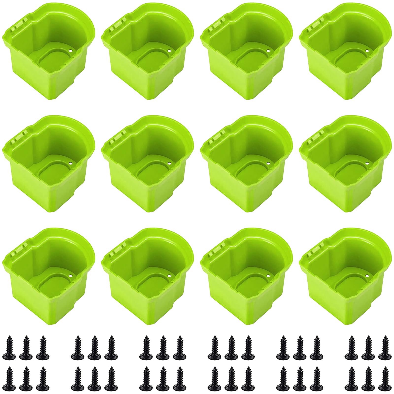 12 Pack Battery Holder Compatible with Ryobi 12V-18V Wall Mount Plastic