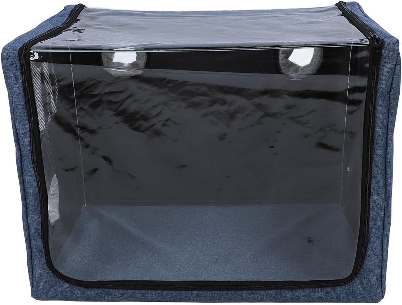 Pet Oxygen & Nebulizer Chamber, Transparent Foldable Box with Dual Holes for Inhalation Therapy, Spacious Design for Cats Dogs Small Animals, Home & Veterinary Hospital Use