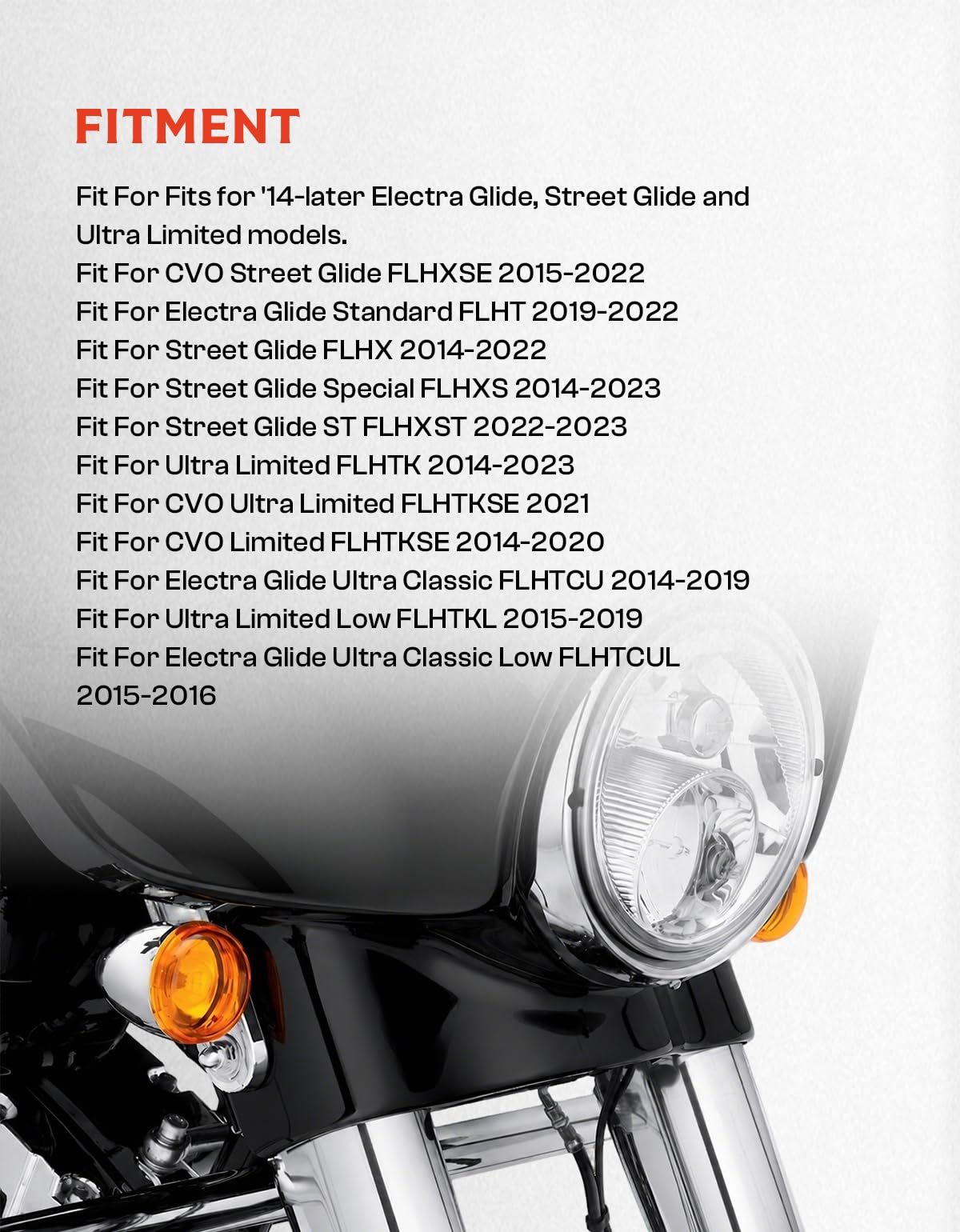 TCMT Batwing-Trim-Außenverkleidungsrock für Harley Electra Glide Street Glide Ultra Limited 2014–2023