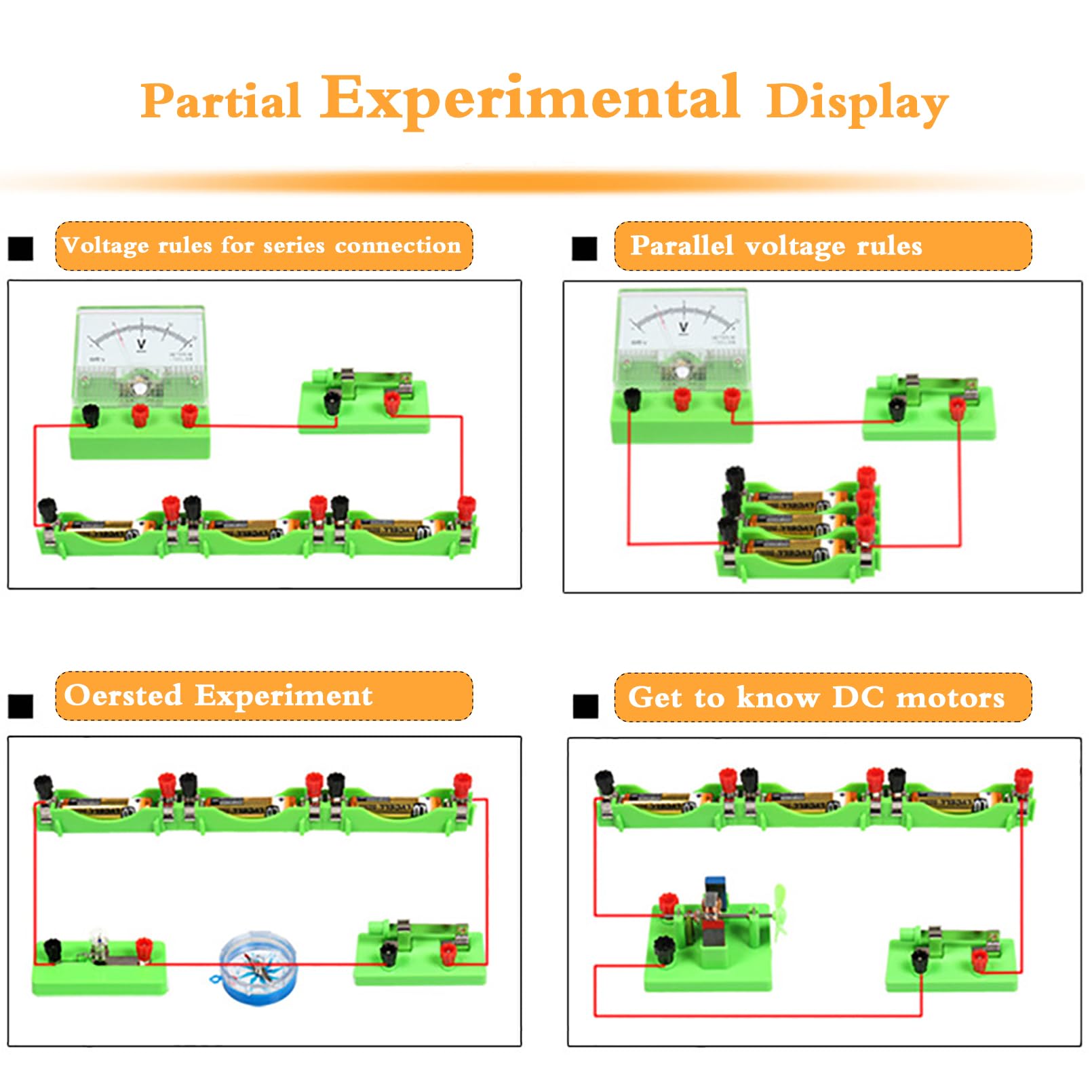 Kit di esperimenti Scienziati Bambini,Kit educativi Scienze per Principiante Imparare Elettricite e Magnetismo Circuiti di Base giochi kit esplorazione ai laboratori scientifici,Stem