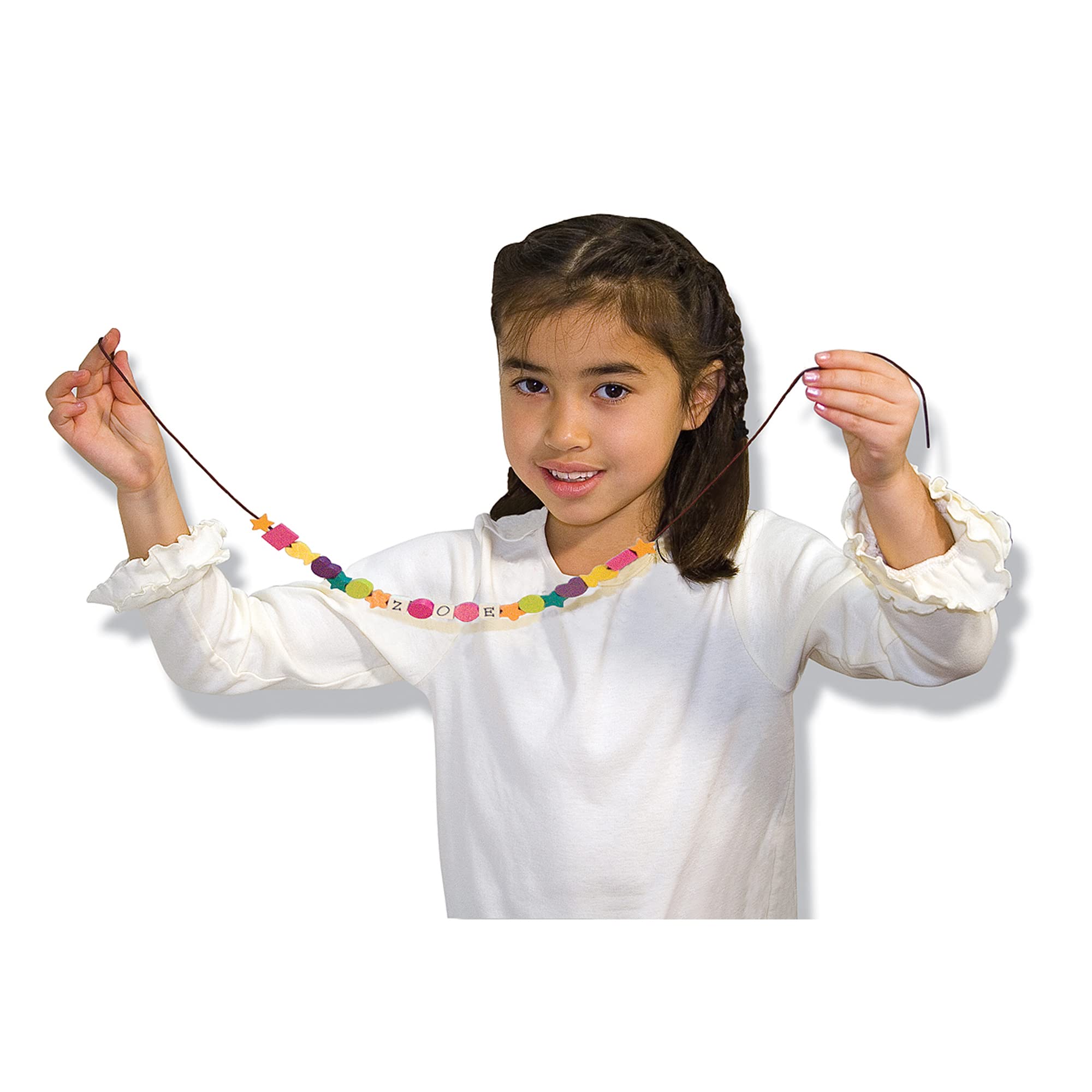 Melissa & Doug Arts and Crafts Beads, Multicolor, Wooden Stringing Beads - Image 4