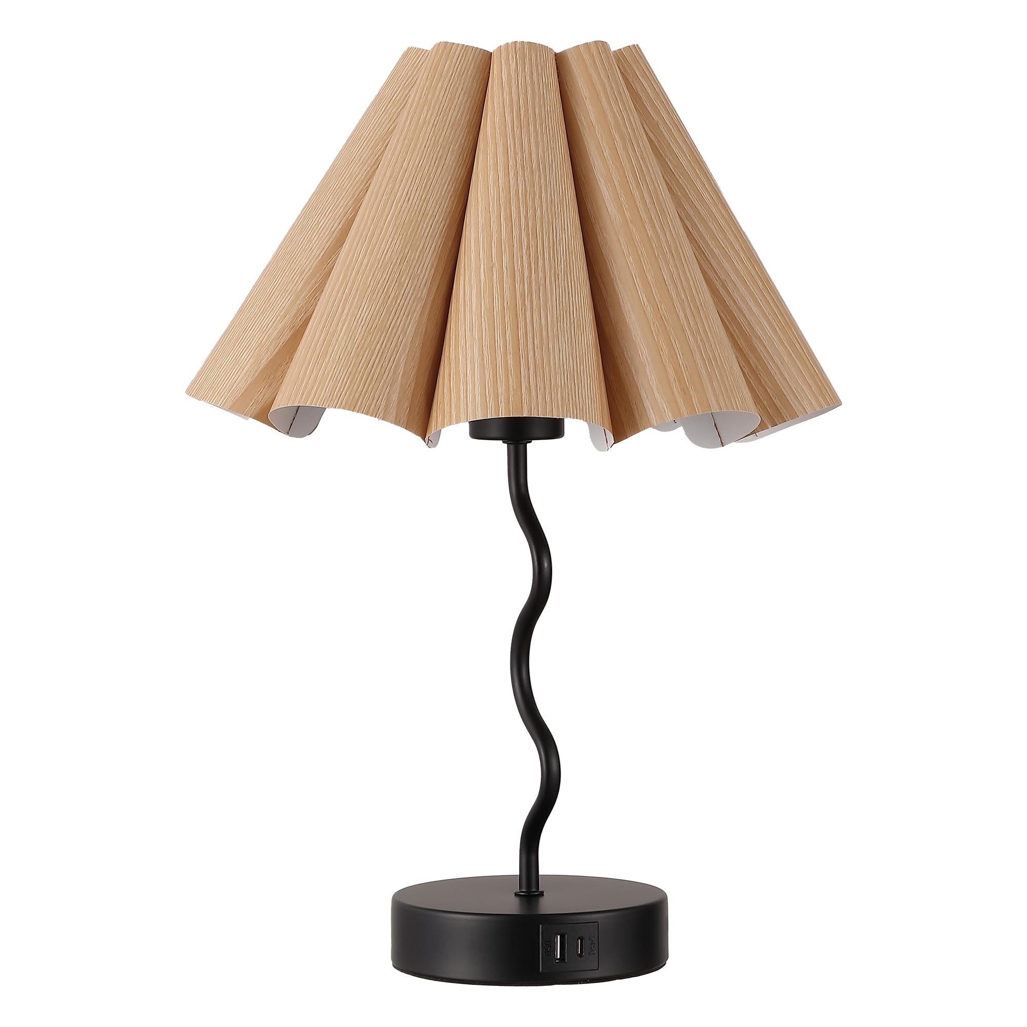 Photo 1 of *** DAMAGE ON SHADES ***EOEYYOYB Pleated Table Lamp, Table Lamp for Bedroom, Bedside Lamps for Nightstand with Linen Lampshade, Modern Lamp for Bedroom Home Office Decor, Burlywood