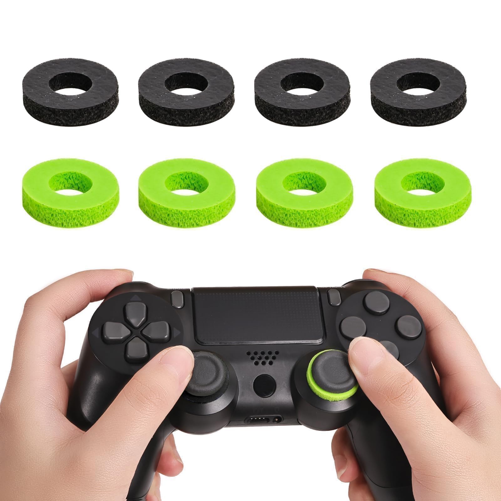 Tandoler 8 Pack Precision Rings Handle Joystick Enhanced Buffer Ring for PS5 Accessories Gaming Accessories for PS4 for
