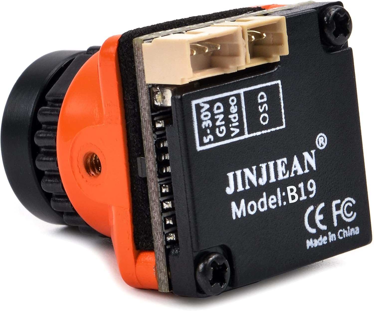 Back view of the Readytosky FPV Camera showing power and video connections