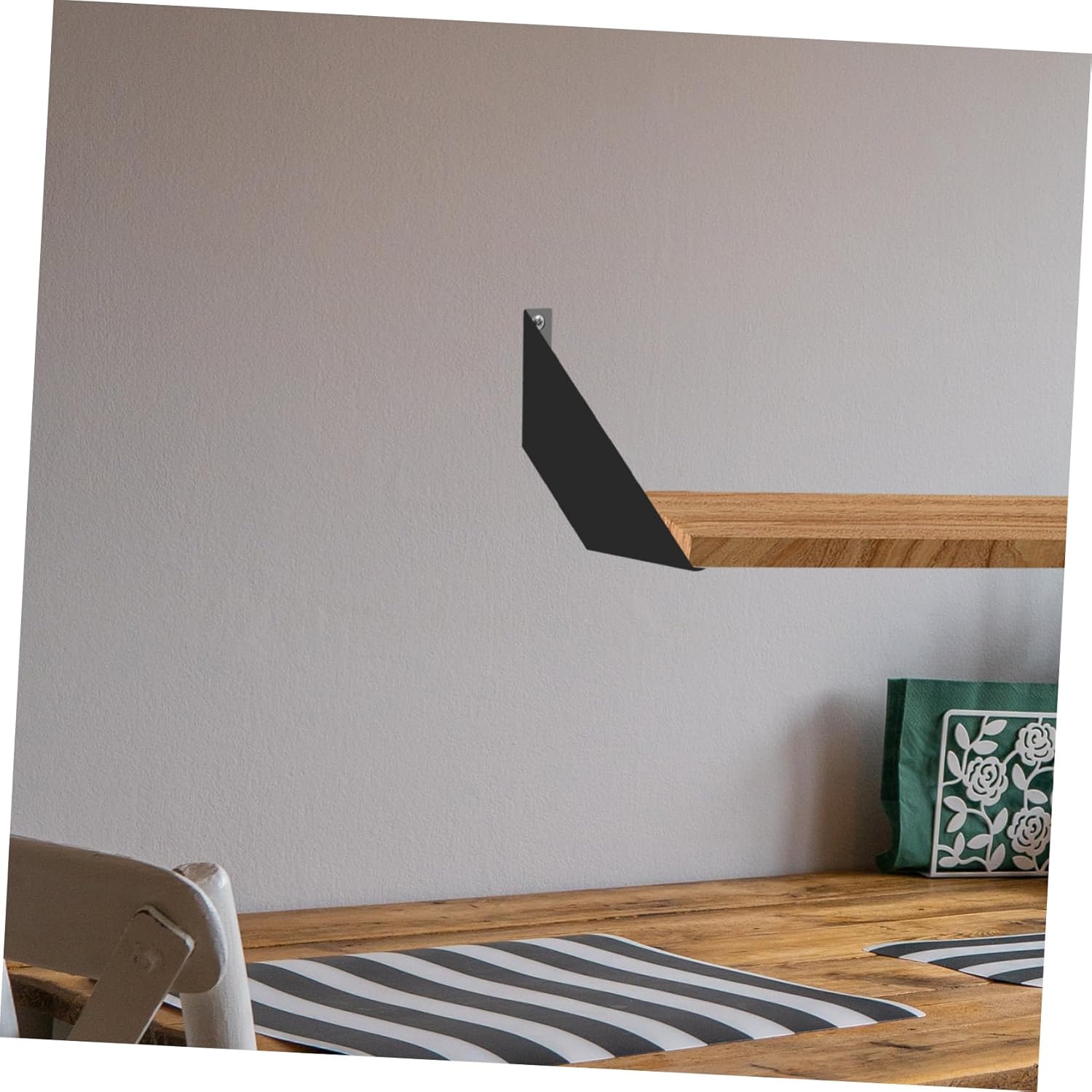 Zerodeko 4pcs Heavy Duty Metal Shelf Brackets Industrial Style Wall Supports for Wood Shelves for Storage