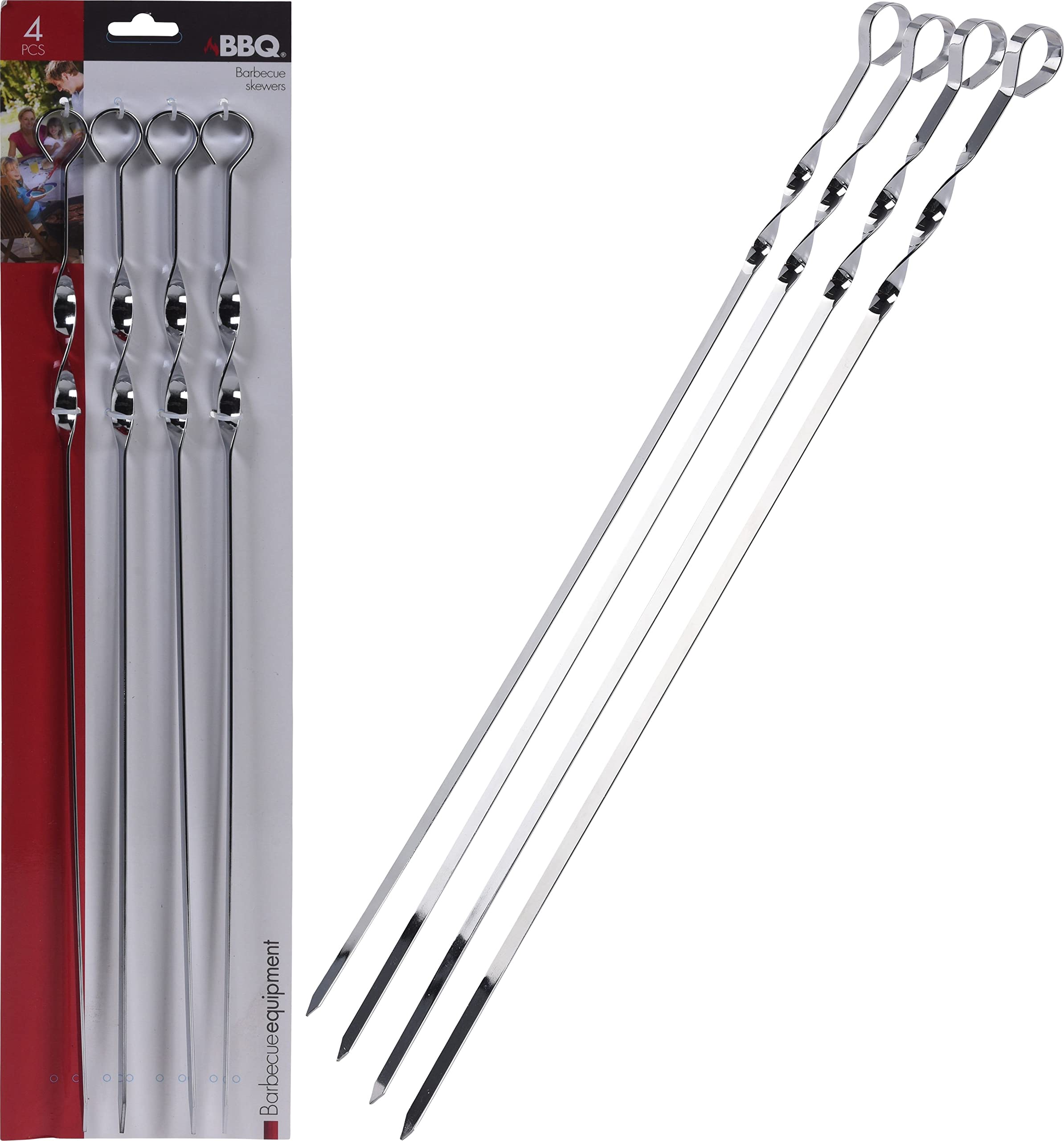 Koopman BBQ Skewers Stainless Steel Set, Kebab Grill Skewers, Grill Accessories with 6 Grill Barbecue Skewers | Accessories for Gas Grill, Outdoor BBQ, Grill Bowl