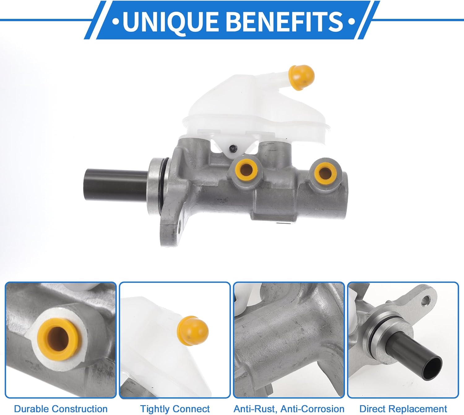 Brake Master Cylinder with Reservoir No.46100T0TH01 for Honda CR-V 2012-2013 Hydraulic Master Cylinder Silver Tone,White Aluminum Alloy,Plastic 1 Pc