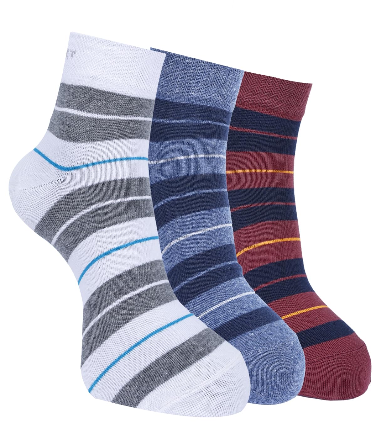 force nxt BY Dollar Socks for Men Solid Ankle Length Cotton Socks, Free Size, Pack of 3 (Multicoloured)-picture-25