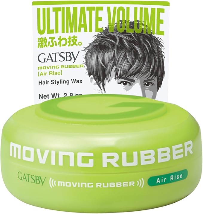 GATSBY Moving Rubber Air Rise Hair Wax, English Version, 80g/2.8oz