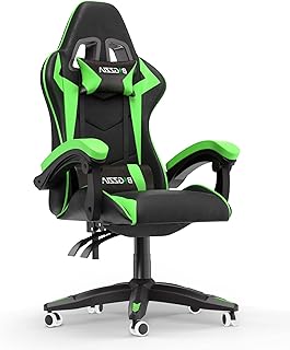 Racingreat Gaming/Office Chair-Ergonomic Computer Seat with Headrest and Lumbar Support, PU Leather High Back Height Adjus...
