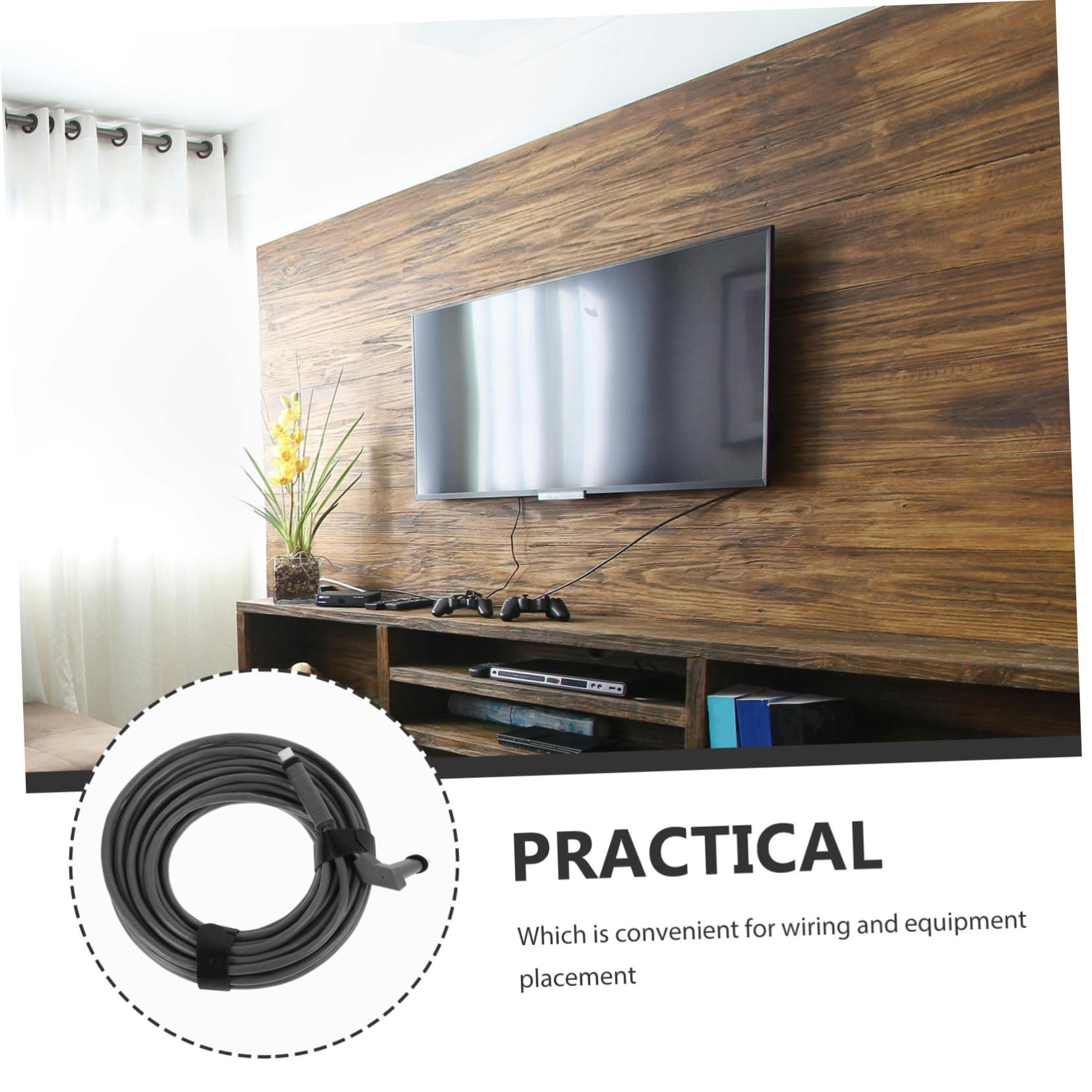 HOMSFOU Câble D’extension Réseau Connexion Stable, Remplacement Haute Vitesse, Cuivre sans Oxygène, Pvc, Équipement de Communication, Bureau et École