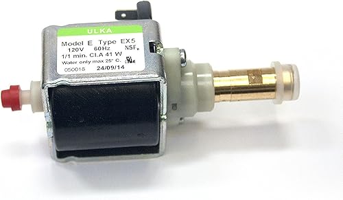 Ulka Bomba vibratoria de solenoide EX5 120V 41W - Salida de latón - Adecuado para máquina de espresso Rancilio Silvia