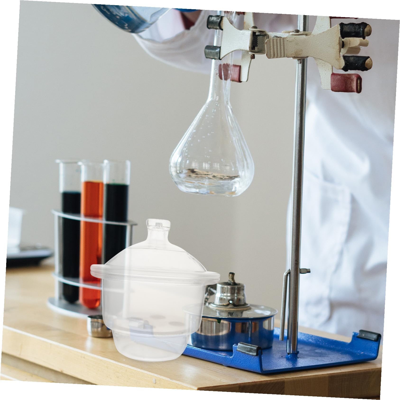 SOIMISS Vakuum Exsikkator Aus Glas 150mm Mit Hoher Chemikalienbeständigkeit Korrosionsfest Langlebige Labor Trockenflasche Für Präzise Trocknung
