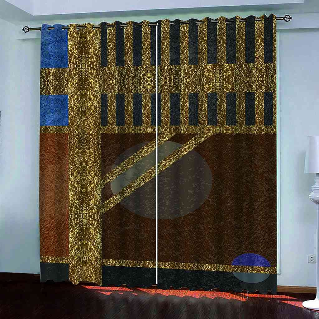 Rideaux isolants thermiques et occultants dorés pour grand salon