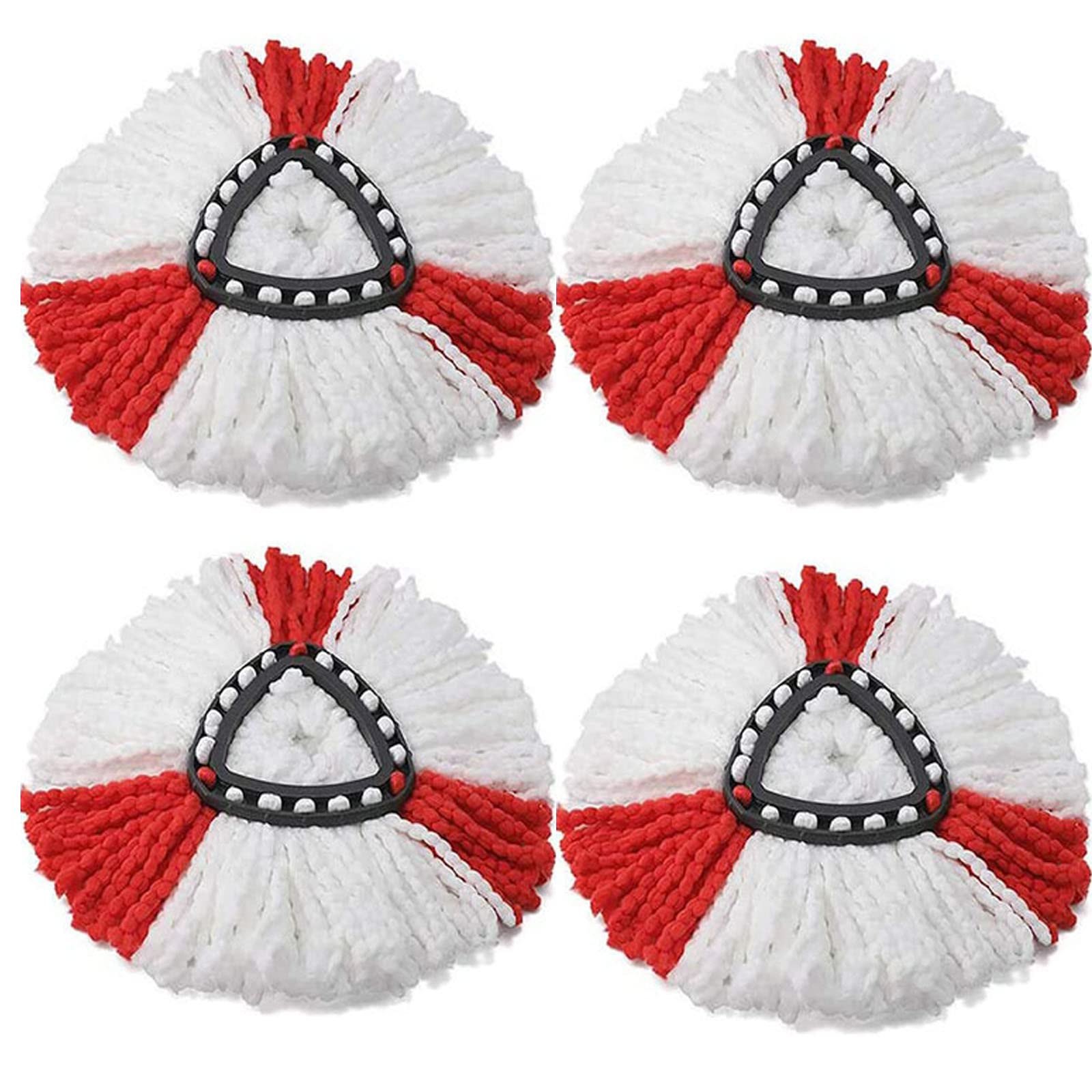 JDWG Spin Mop Head Replacement Microfiber Mop Heads Universal 360°Spin Mop For Floor Cleaning,Machine Washable.(4 Pack)