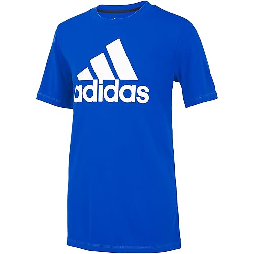 adidas Boys' Short Sleeve Aeroready Performance Logo Tee T-Shirt