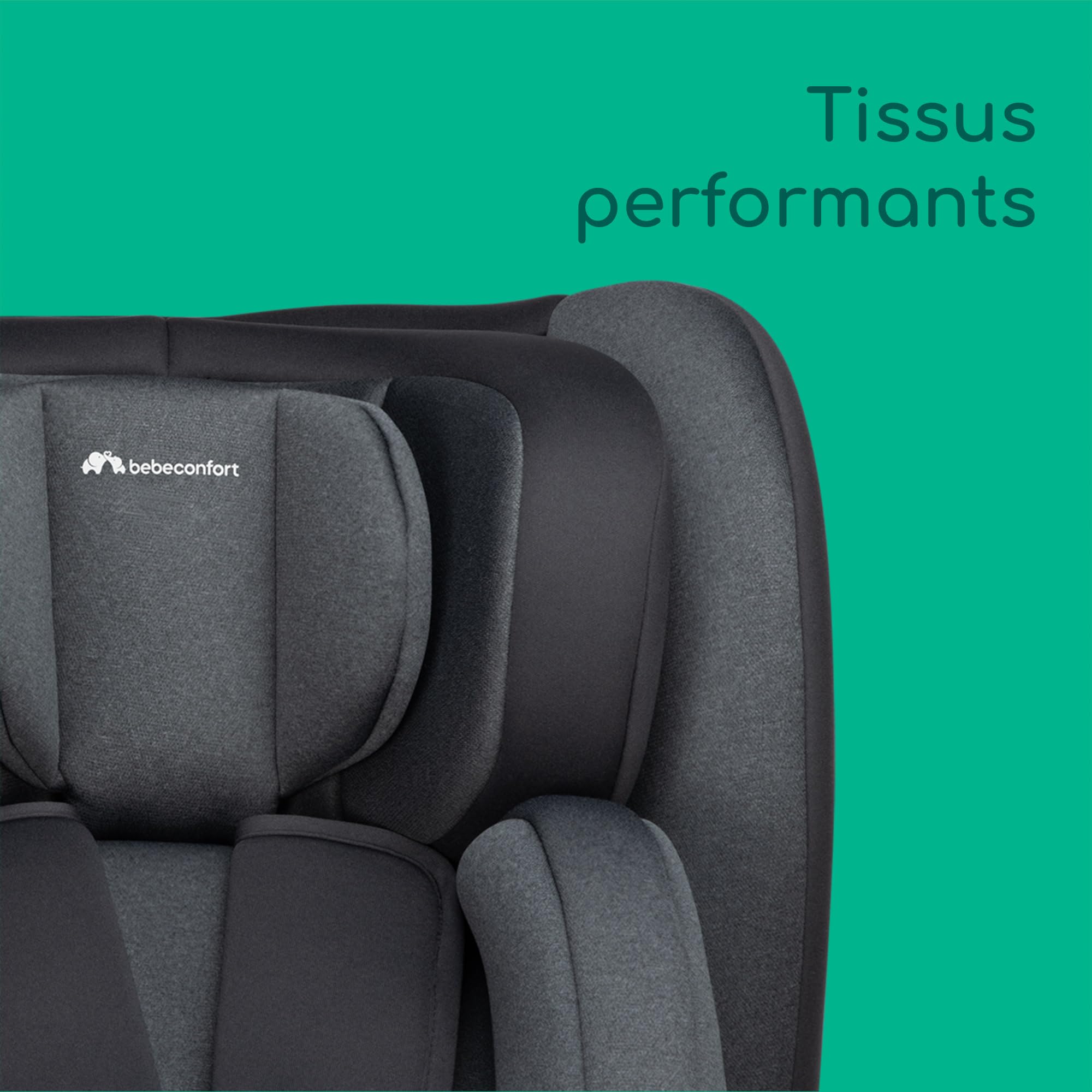 Bebeconfort EvolveFix Plus i-Size, Siege Auto 360, 0-12 Ans, 40-150 cm, Siège Auto ISOFIX, 10 Positions d'Appui-tête, 4 Positions d'Inclinaison, Protection Contre les Chocs Latéraux, Tinted Black