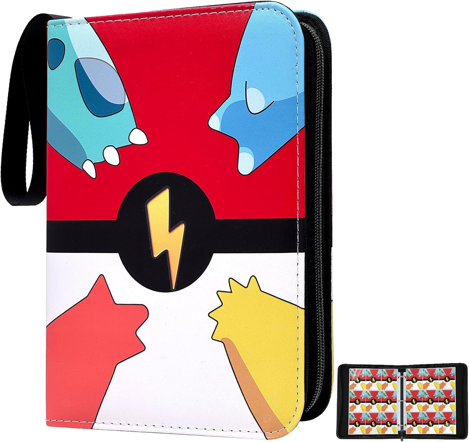 Trading Card Binder 9 Pocket, Card Binder 900 Pockets Card Book Holder with 50 Removable Sleeves, Portable Collectible Game Card Albums Gifts