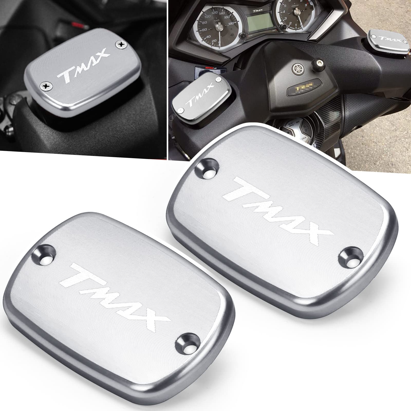 Tappo Serbatoio Liquido Freno Per Yamaha Tmax 530 E Tmax 500 - Personalizzabile In Diversi Colori, Nero, Blu, Oro, Rosso O Argento - Foto 7