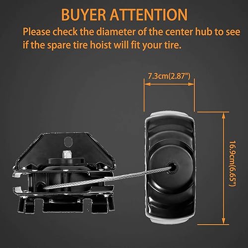 Vista 16 de Portabrocas de repuesto para neumáticos de repuesto para Chevy Silverado 1500 2500 3500 Suburban Tahoe 1999-2017, GMC Sierra 1500 2500 3500 Yukon