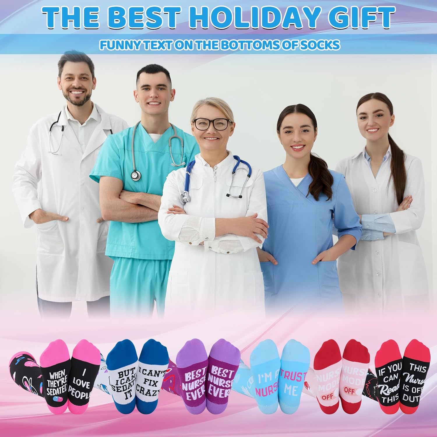 Jspupifip 6 Pairs Plus Size Compression Socks for Women Wide Calf Extra Large Knee High Support for Travel Yoga Running Circulation - Image 9