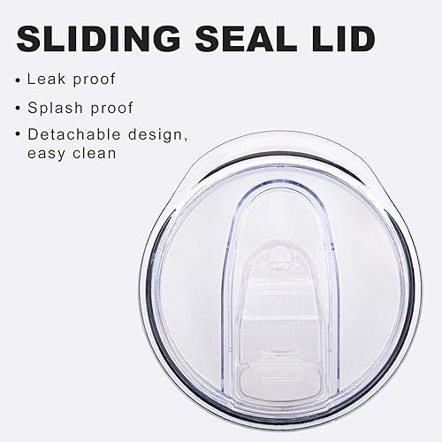 Miniatura 2 de koodee Vaso con tapas y popotes, vaso delgado de 12 oz de acero inoxidable de doble pared aislado al vacío a prueba de derrames, sin BPA (rosa-azul)