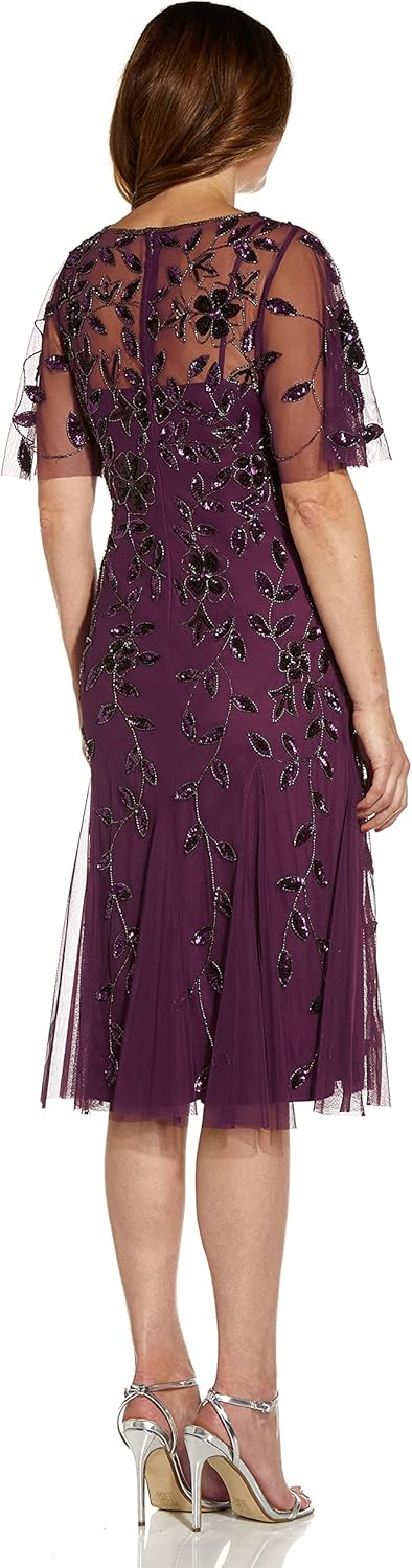 Adrianna Papell Women's Elegant Beaded Midi Dress - Image 2