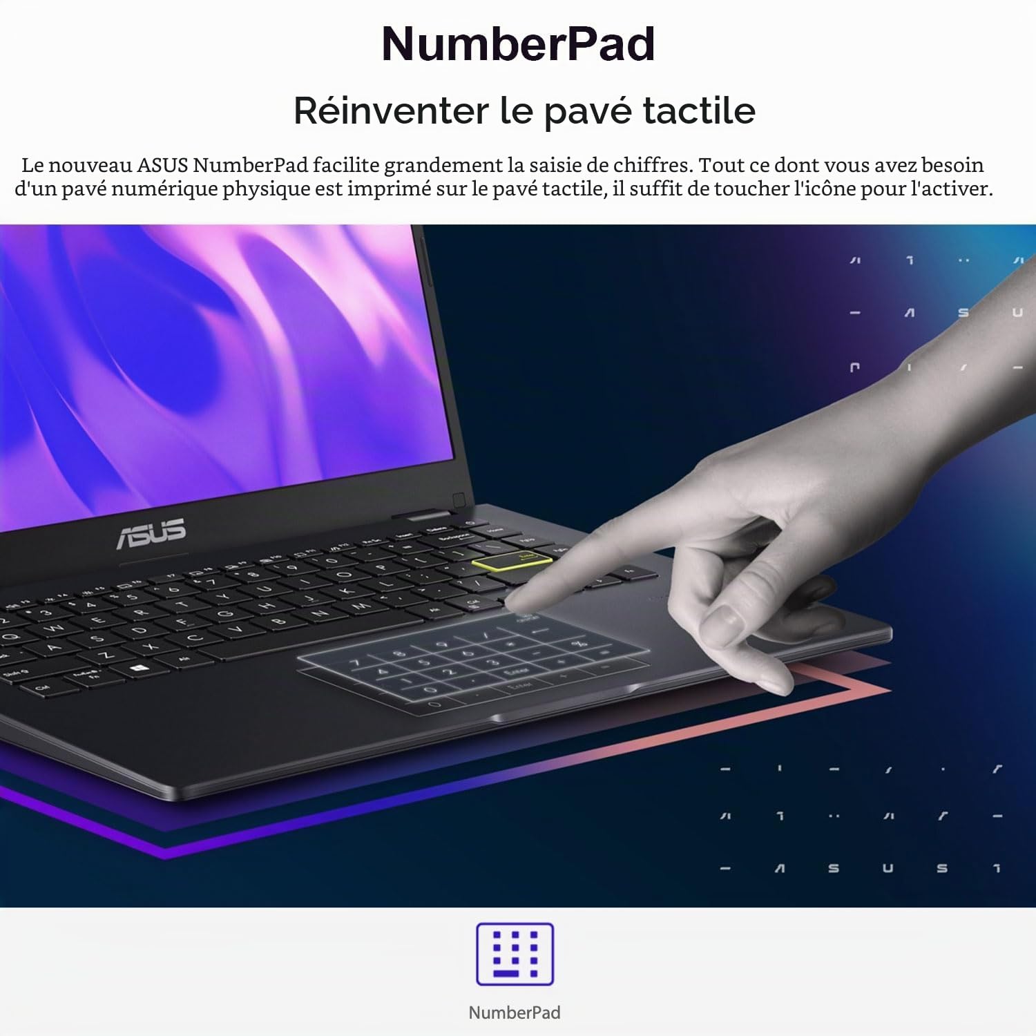 ASUS Ordinateur portable 14 ", écran FHD 14 ", Intel Celeron N4500, mémoire 4 Go, eMMC 64 Go, pavé tactile, webcam, HDMI, Wi-Fi, Windows 11 Home, bleu silencieux
