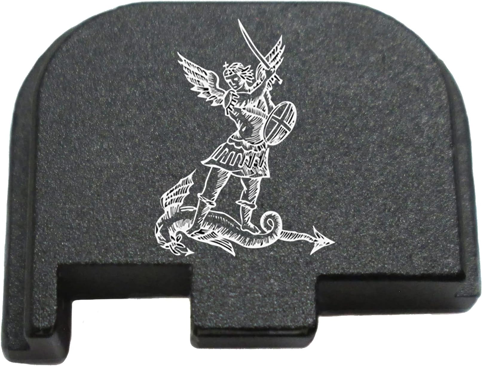BASTION Laser Engraved Butt Plate, Rear Slide Cover Back Plate for Glock G43, G43X, and G48 9mm ONLY - ST. Michael…