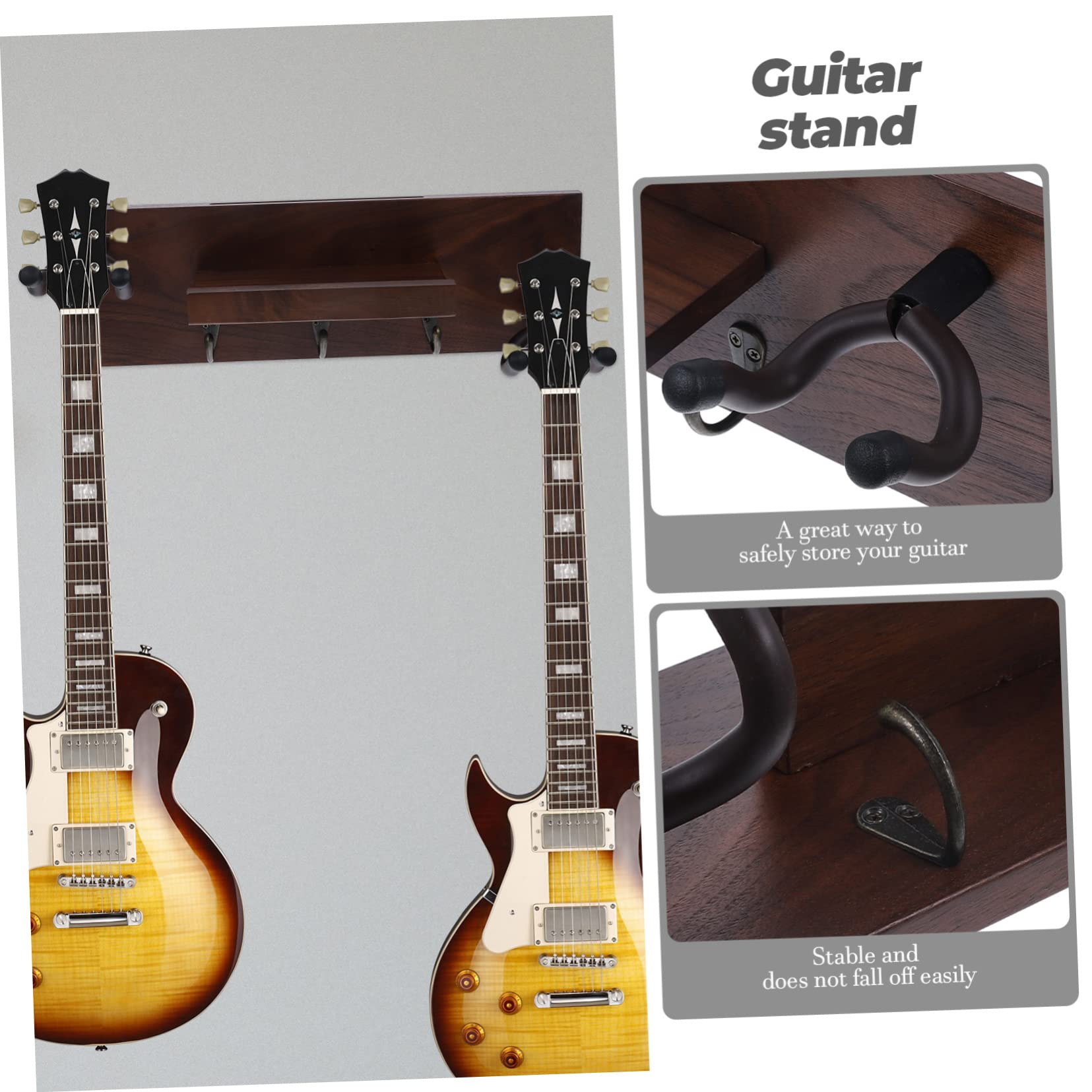 BESPORTBLE Wandhalterung für Gitarren und Streichinstrumente Multifunktionale Gitarrenaufhängung für Akustikgitarre Ukulele Violine und Bass Professioneller Gitarrenständer mit Sicherer