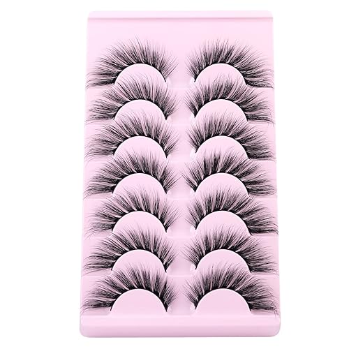 Miniatura 9 de Pestañas de ojo de zorro, pestañas esponjosas y finas, pestañas postizas tipo zanlufly con estilo Bratz, pestañas rusas con tiras que parecen