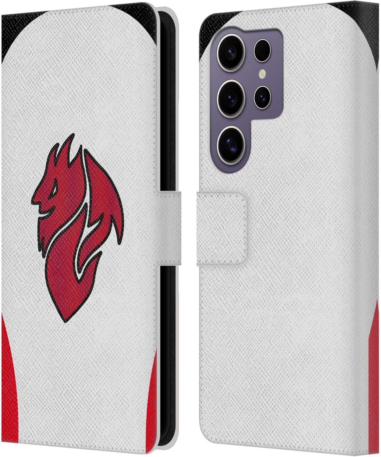 Head Case Designs Officially Licensed AC Milan Away 2025/26 Crest Kit Leather Wallet Case Compatible with Samsung Galaxy S25 Ultra