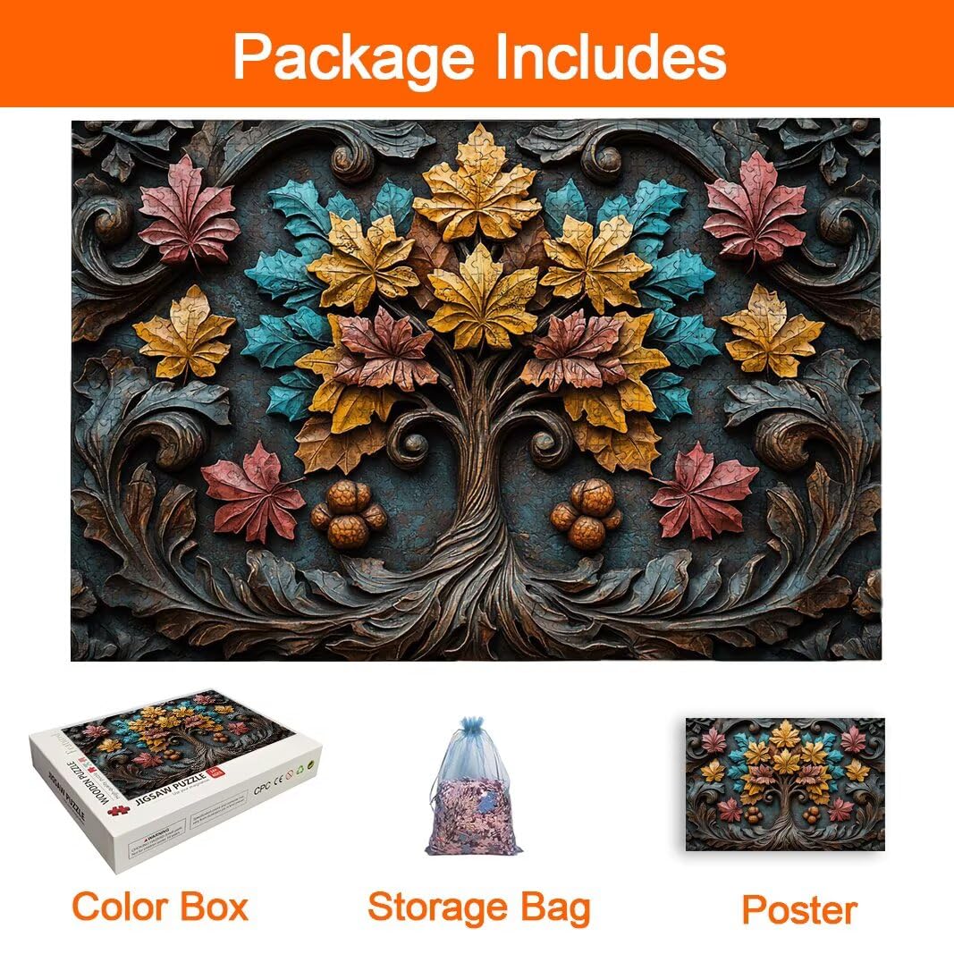 Puzzle Arbre, Puzzle 2000 Pièces Adultes, Puzzles Classiques, Décor -8884