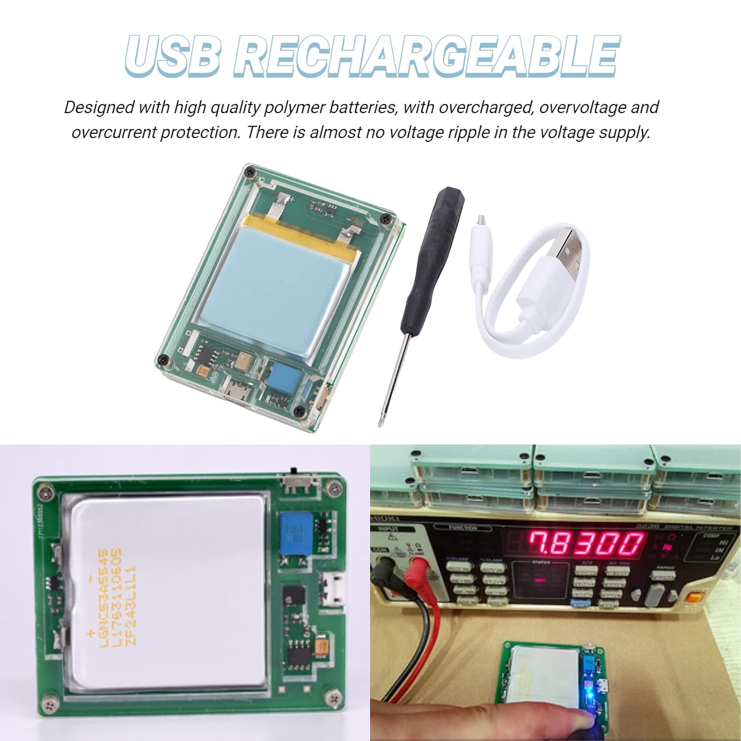 7.83HZ 파동 발생기 USB 케이블 및 스크루드라이버가 있는 초저주파 펄스 발생기 오디오 주파수 공진기 공진  발생기-Freehip.co.kr