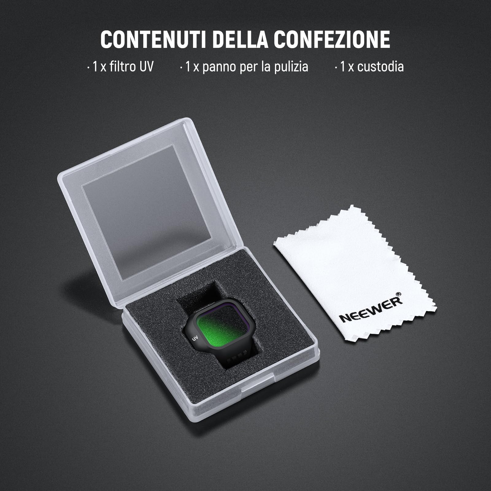 NEEWER Filtro UV Compatibile con DJI Mini 5 Pro Drone, Filtro Protettivo a Scatto per Obiettivo della Fotocamera in Vetro Ottico Multistrato, Accessori per Fotografia Videografia Aerea