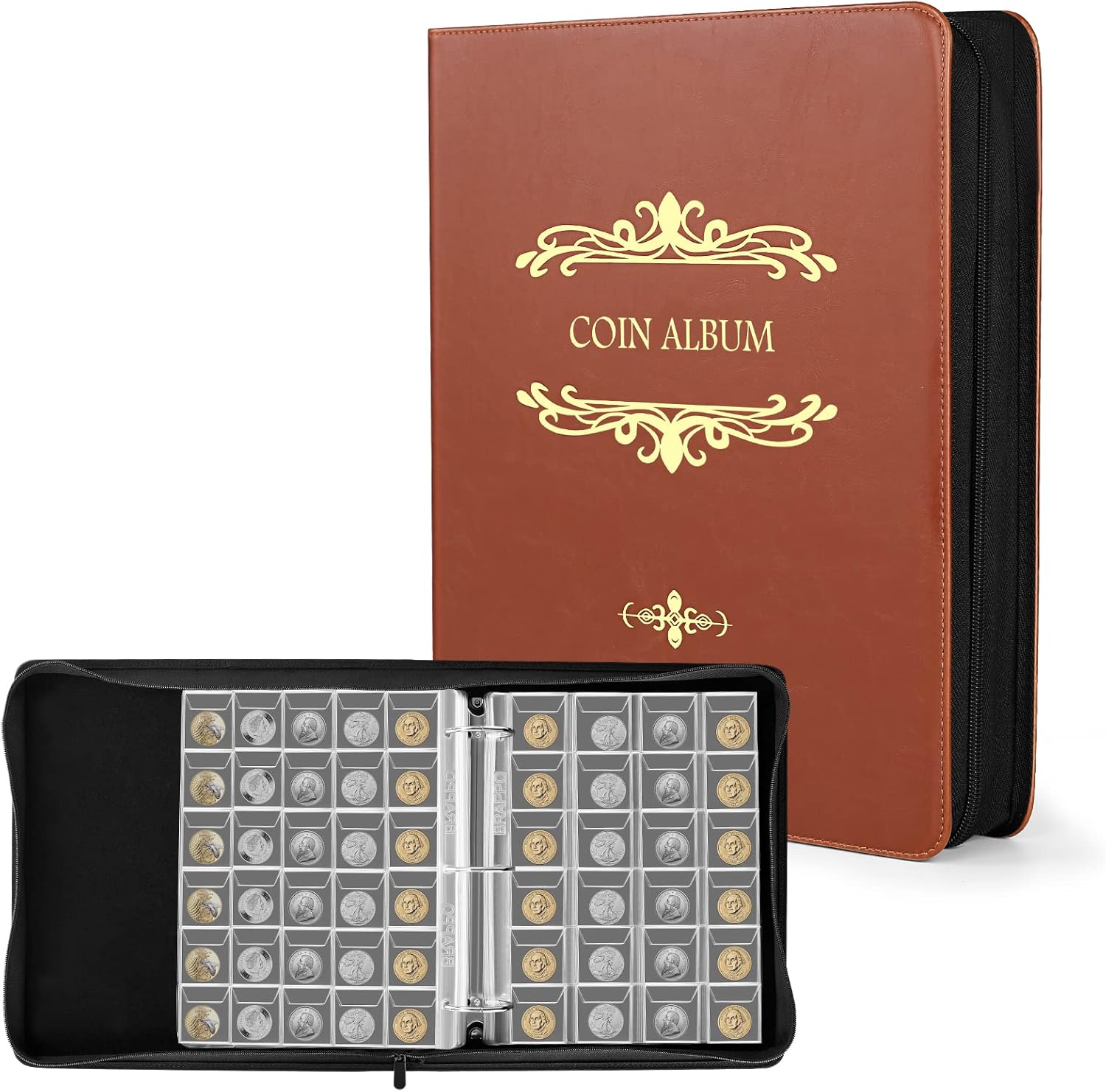 Qiteyz 450 Pockets Coins Collection Supplies Holder Book