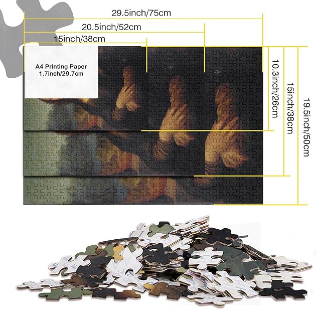 Foto 5 de 7 de Leonardo Da Vinci Rompecabezas Pinturas Mundialmente Famosas, Imposible Puzzle Pintura al óleo Adolescente