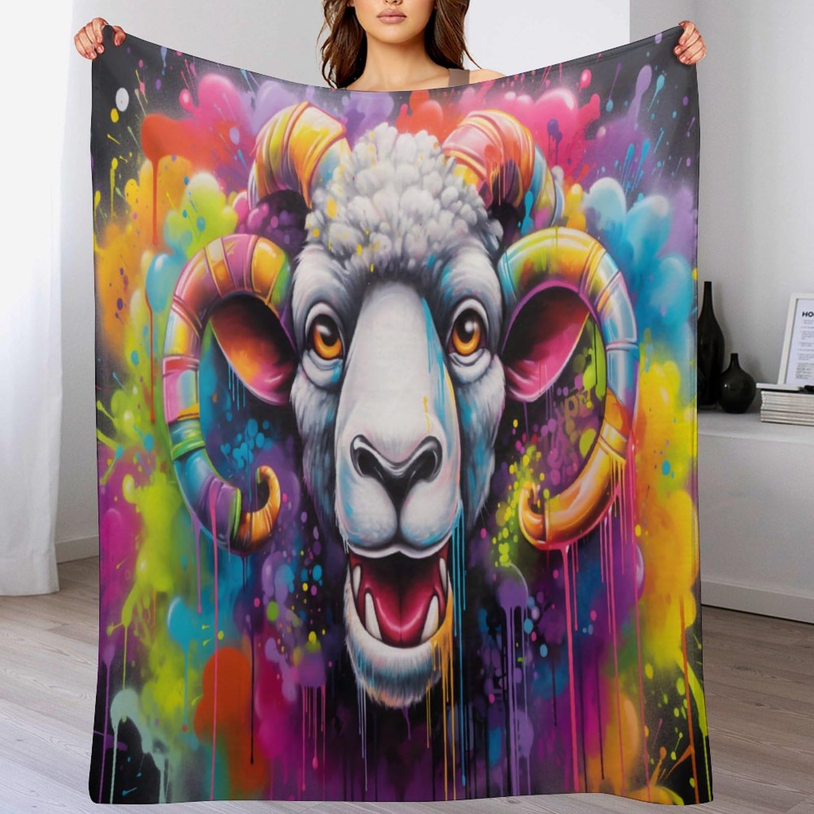 Couverture polaire en chèvre couverture moelleuse 180x200
