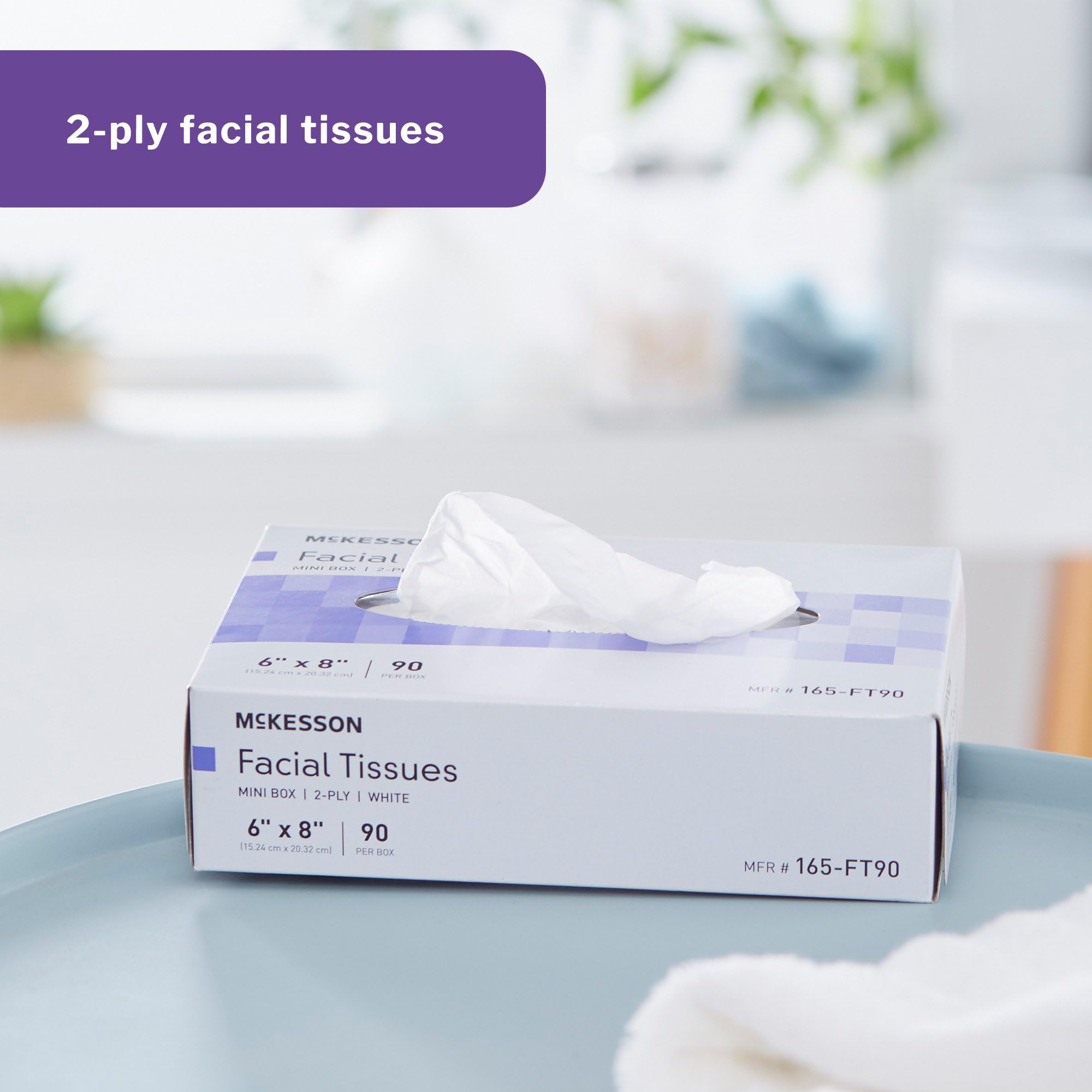Amazon.com: McKesson Facial Tissue, 2-Ply, White, 6 in x 8 in, 90