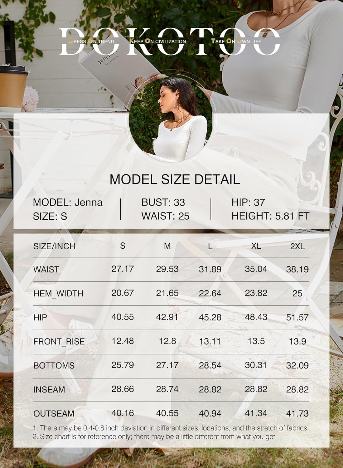 Dokotoo Womens Fall Boho 2025 Casual Wid Leg Lace Pants High Waisted Drawstrings with Pockets - Image 5