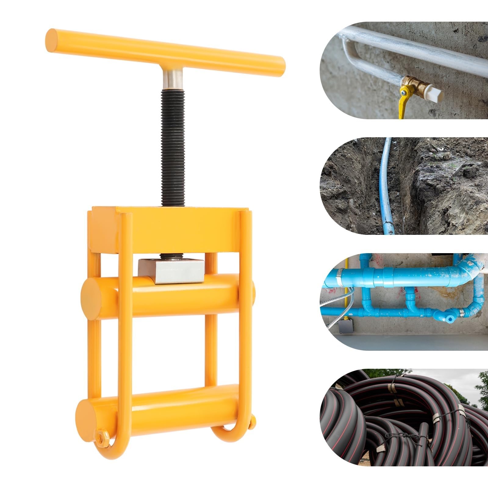 Abrazadera de reparación de tuberías de emergencia con herramienta ajustable para líneas de gas y agua, solución de apagado rápido