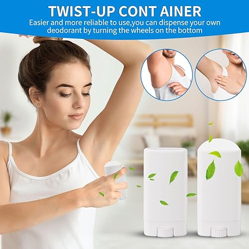 Miniatura 4 de Black Menba - Tubos de bálsamo labial ovalados vacíos, Blanco