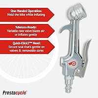 Vista 3 de Prestacycle Prestaflator Mini Pro, cabezal de inflado de neumáticos de bicicleta, válvula de bomba de aire de bicicleta, herramienta Presta