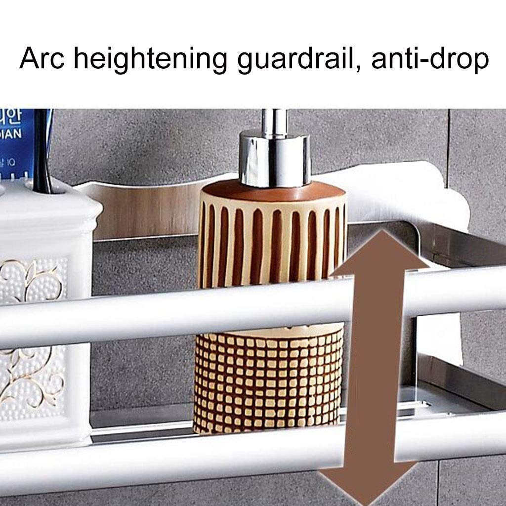 Almacenamiento De baño, baño Estante De baño Estante De Montaje En Pared Espacio Estante De Inodoro De Aluminio Estante De baño Carrito De Ducha (Tamaño: 40 Cm)
