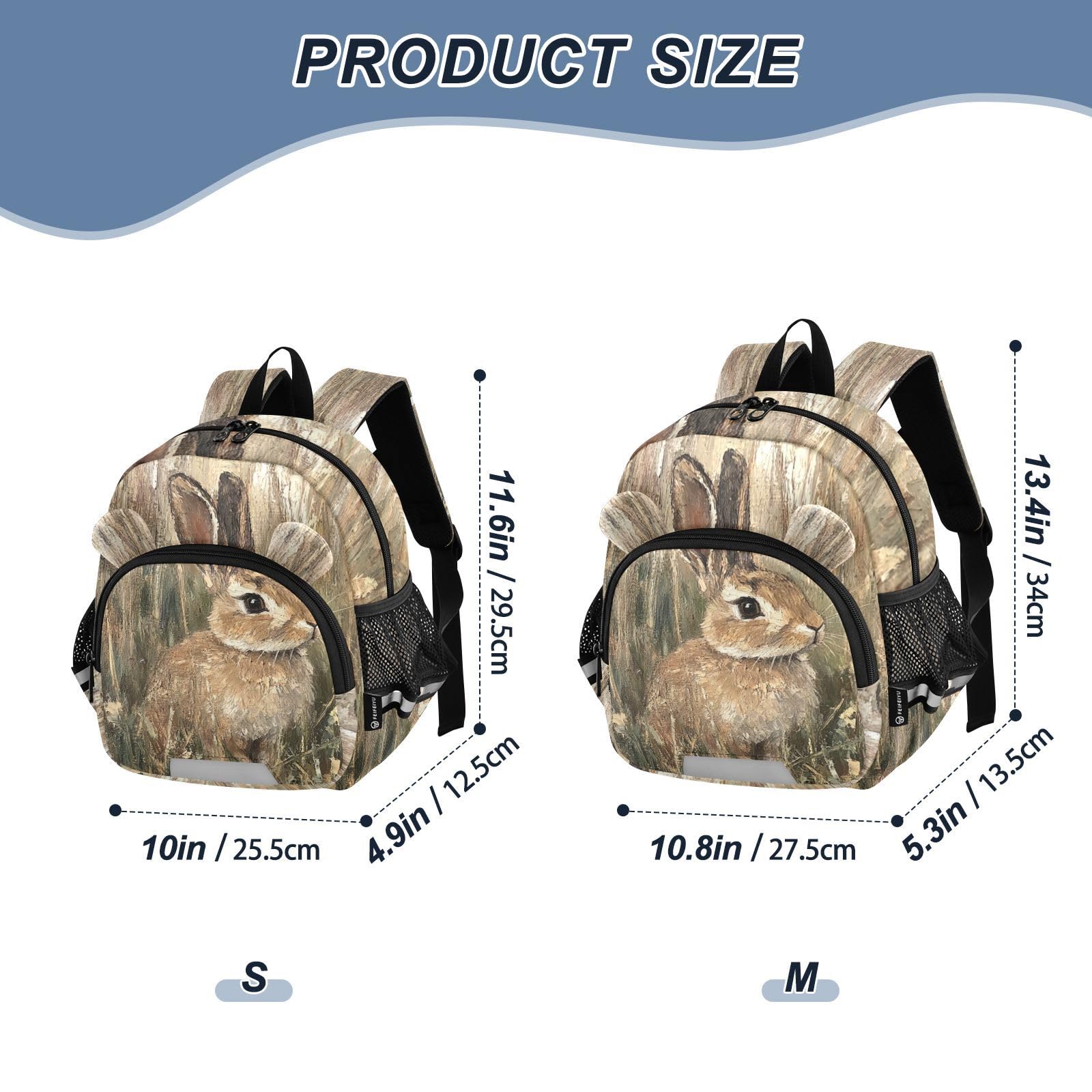 Hare Grass Painting Toddler Harness Backpack for Boys Girls 3-6 Years Kids Backpack with Anti Lost Safety Leash Baby Travel Bag for Preschool Travel Walking