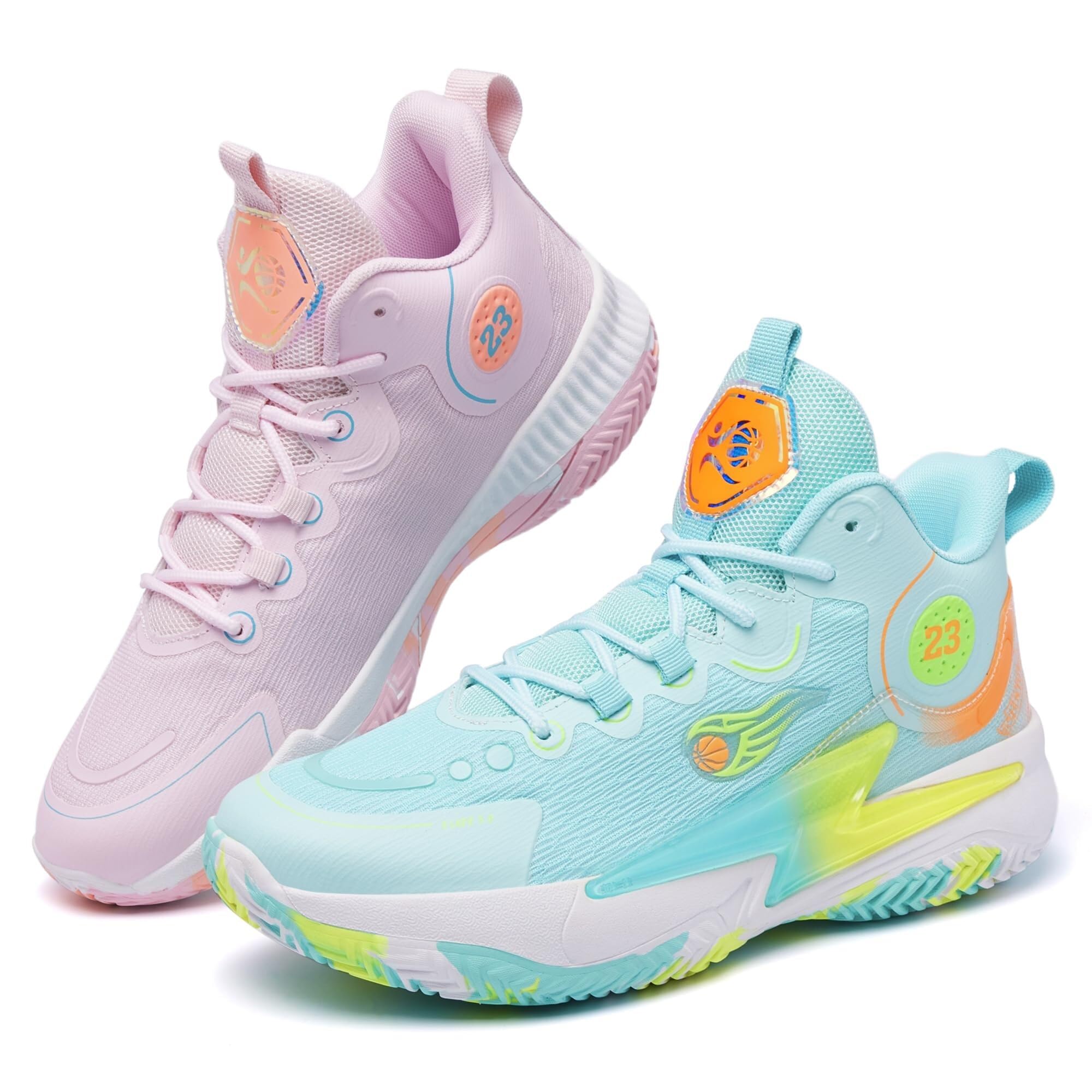 Zapatos de Baloncesto Unisex, Tela Malla, Transpirables, cómodos, duraderos, Botas Entrenamiento Deportivas Informales